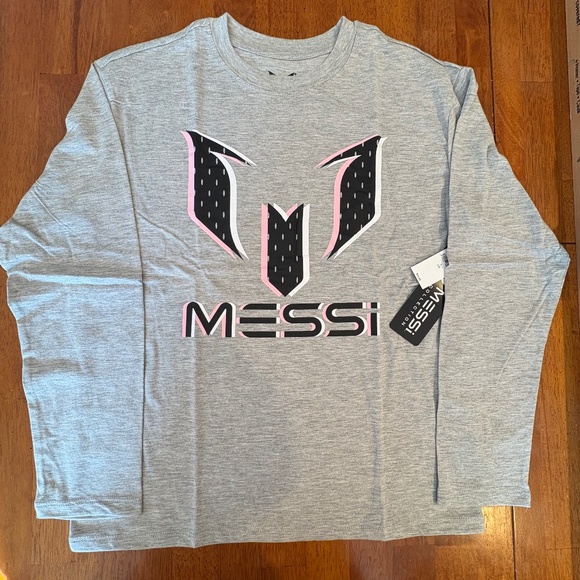 Kids Soccer Shirt, Messi Graphic Long Sleeve T-Shirt, Gap, NWT - Picture 1 of 5